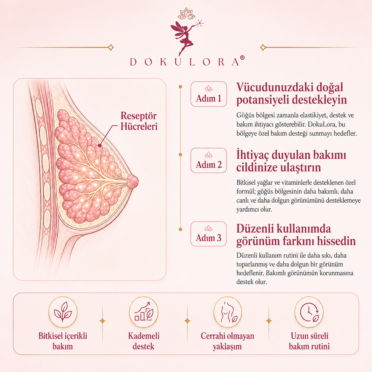 Dokulora® Collagen Göğüs Büyütme Bandı