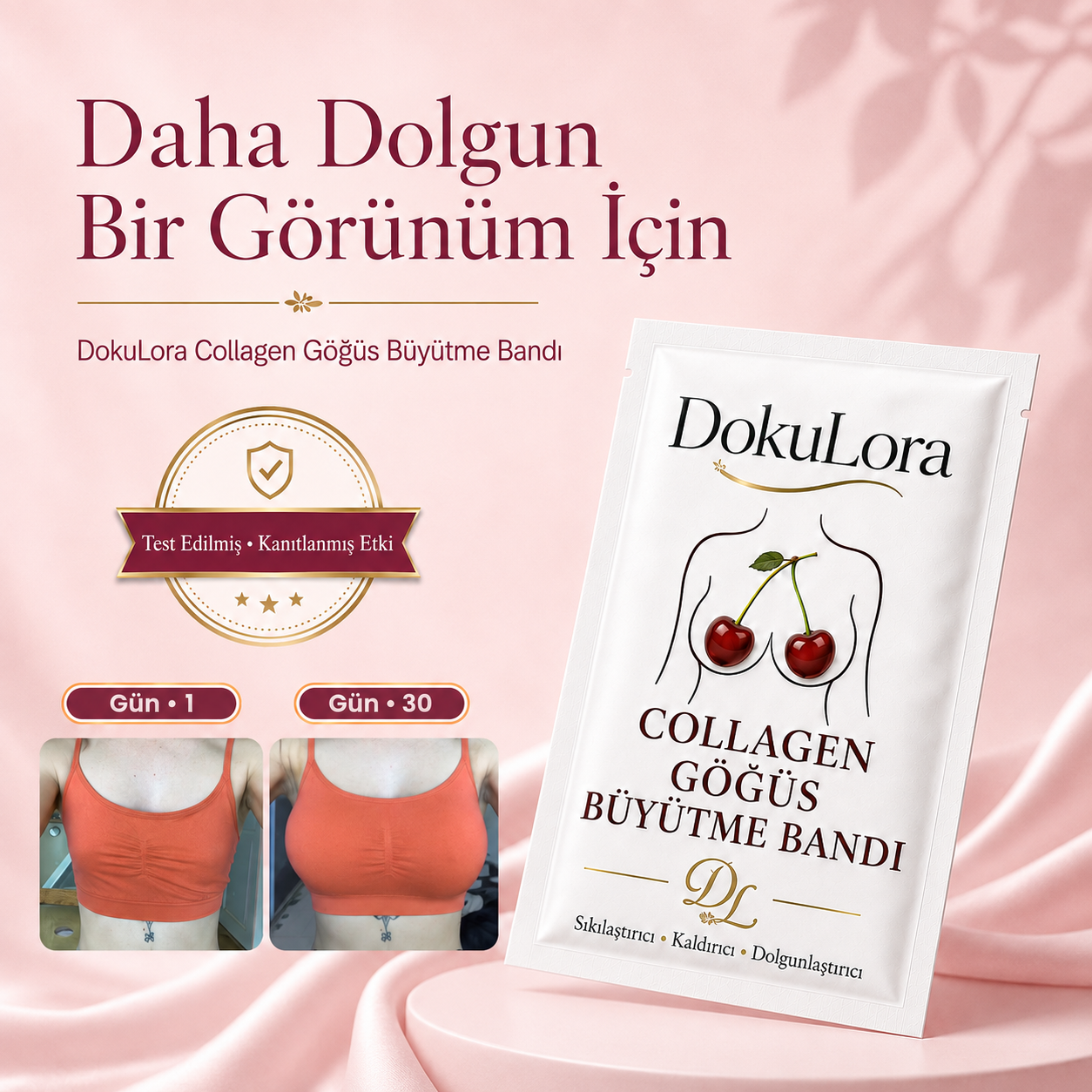 
              Dokulora® Collagen Göğüs Büyütme Bandı
            