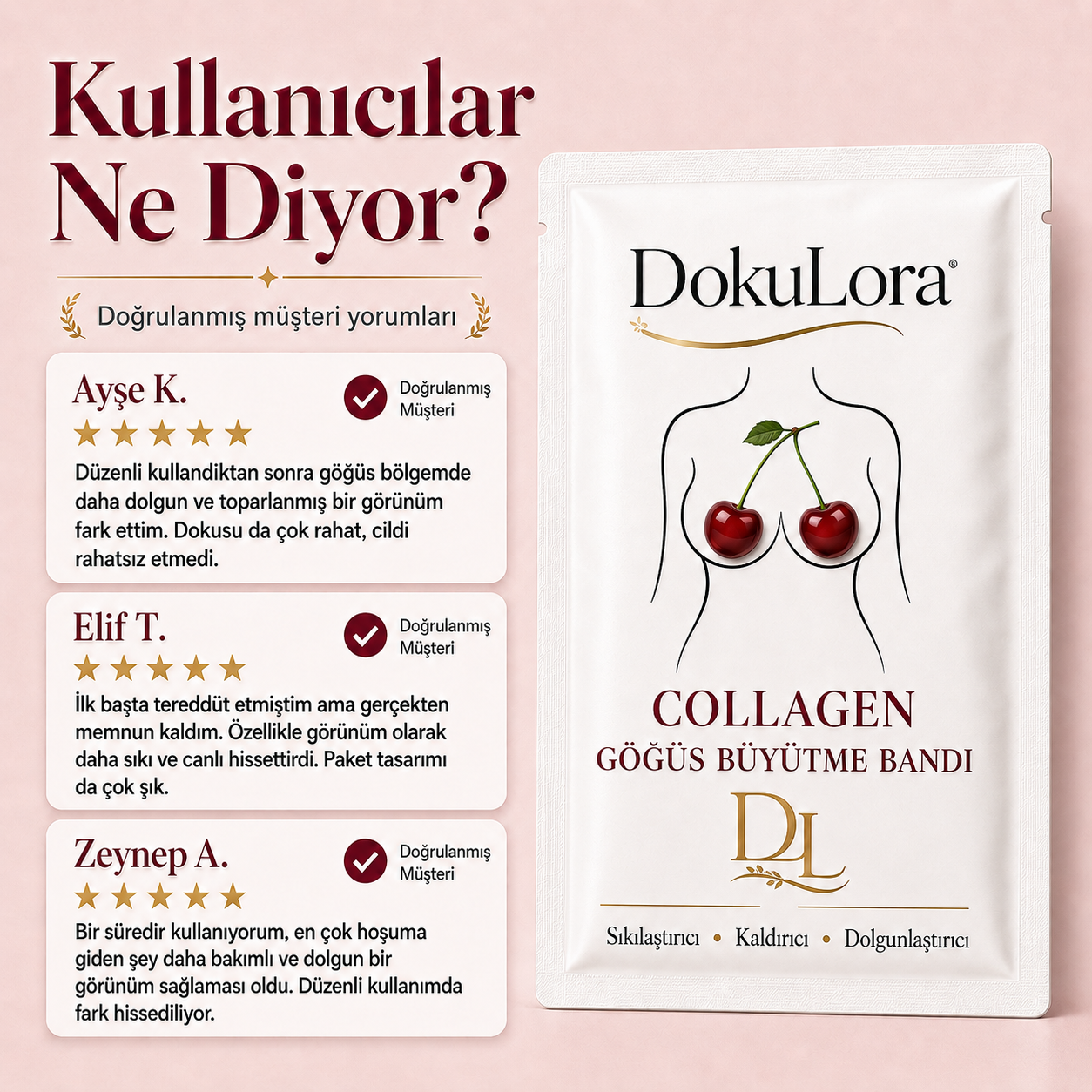 Dokulora® Collagen Göğüs Büyütme Bandı